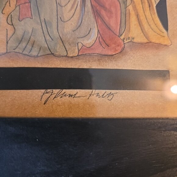 PJ Rankin Hults Wise Men Still Seek Him Framed Triptych Scherenschnitte Signed - Picture 3 of 12